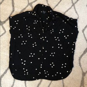 Madewell Central Top in Polka Dot XL